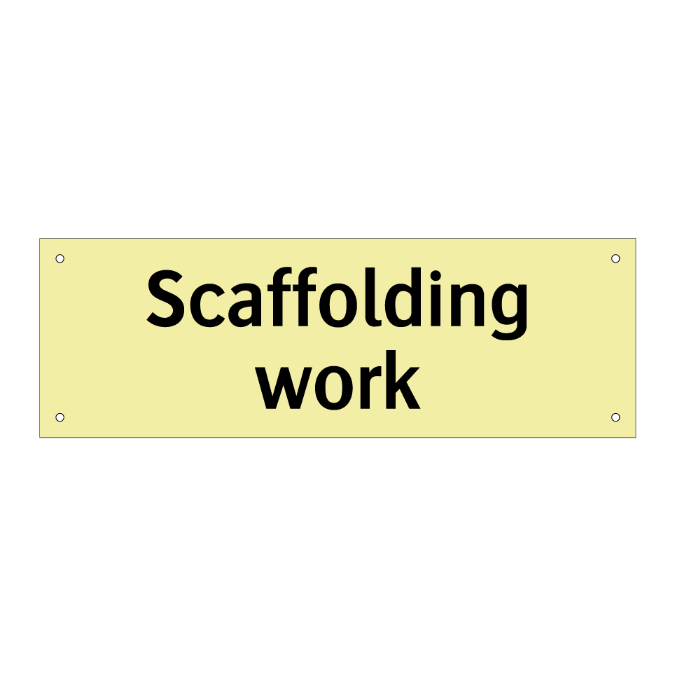 Scaffolding work