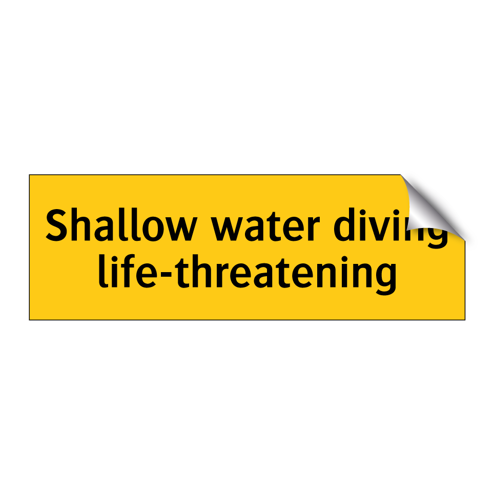 Shallow water diving life-threatening