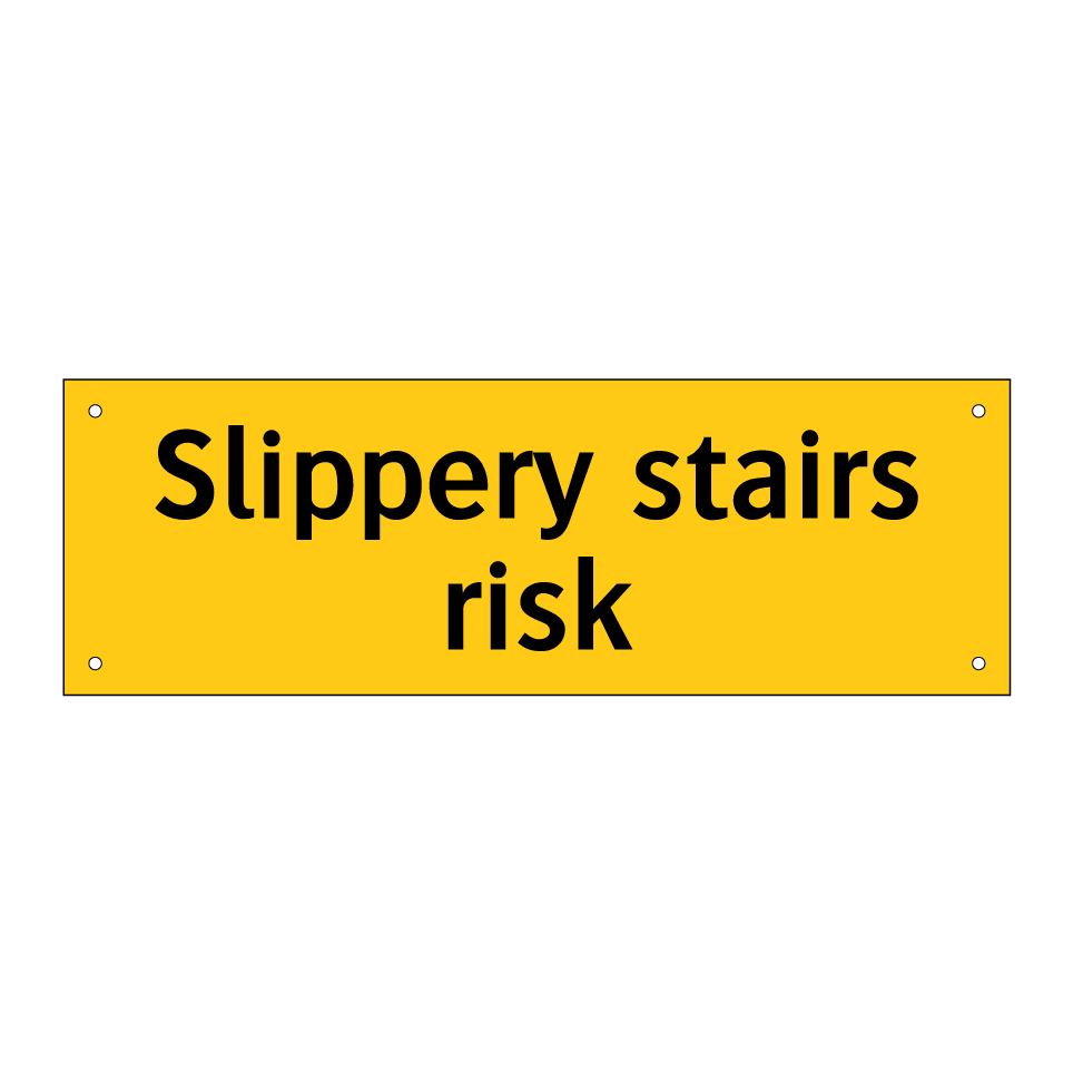 Slippery stairs risk