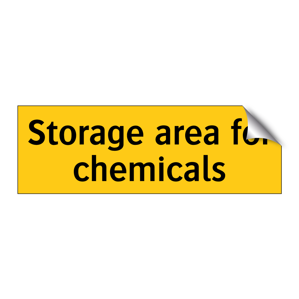 Storage area for chemicals