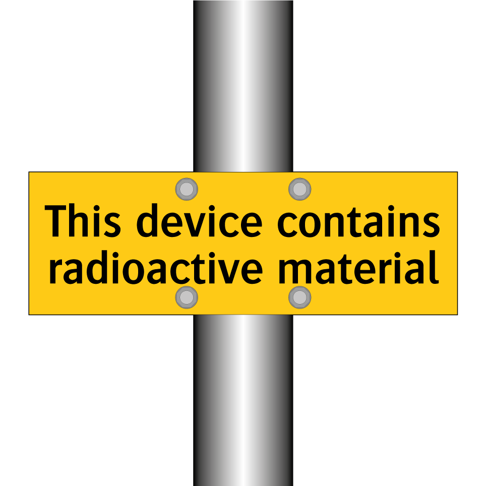 This device contains radioactive material