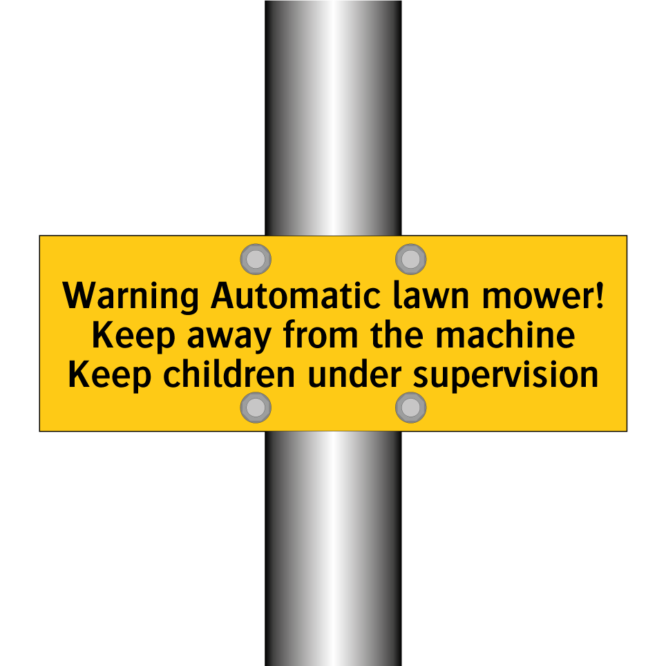 Warning Automatic lawn mower! Keep away from the machine Keep children under supervision