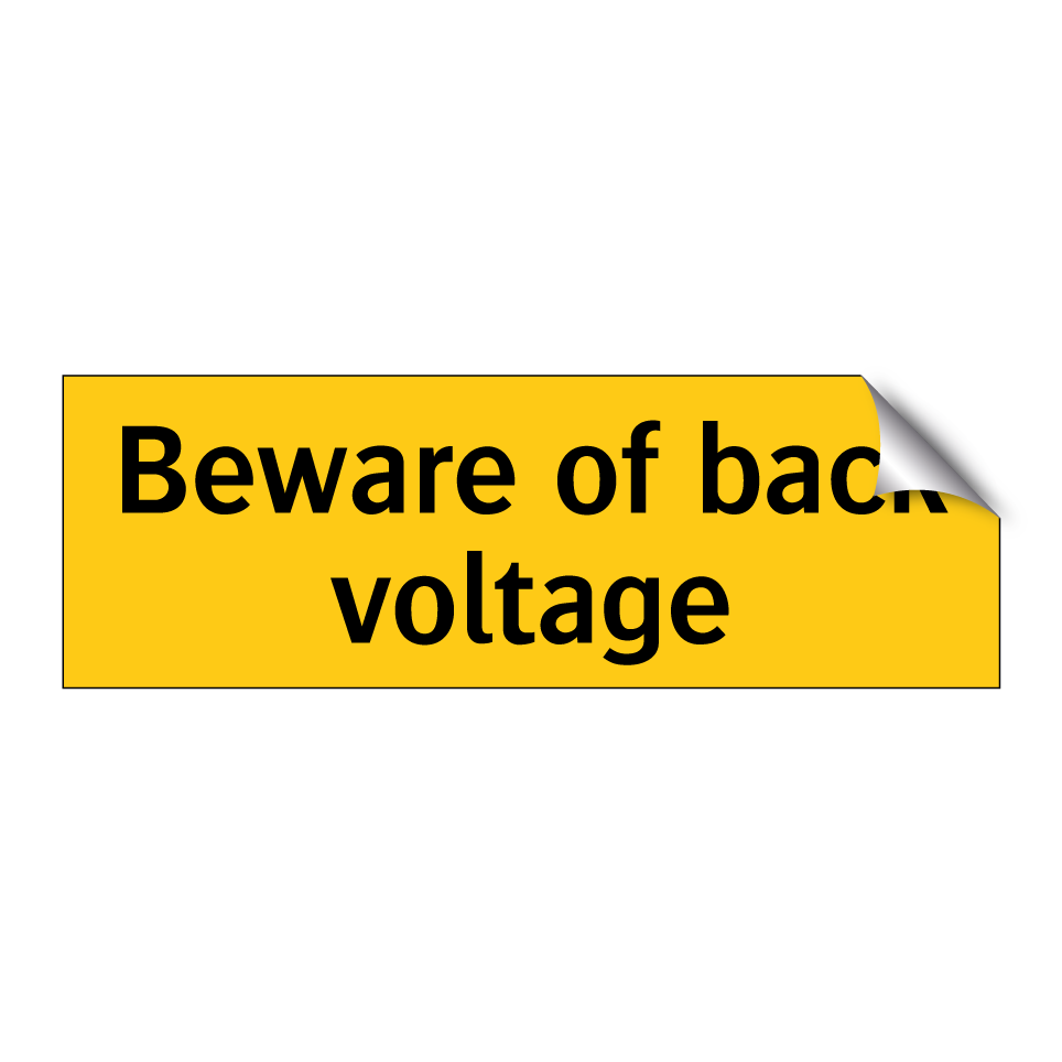 Beware of back voltage