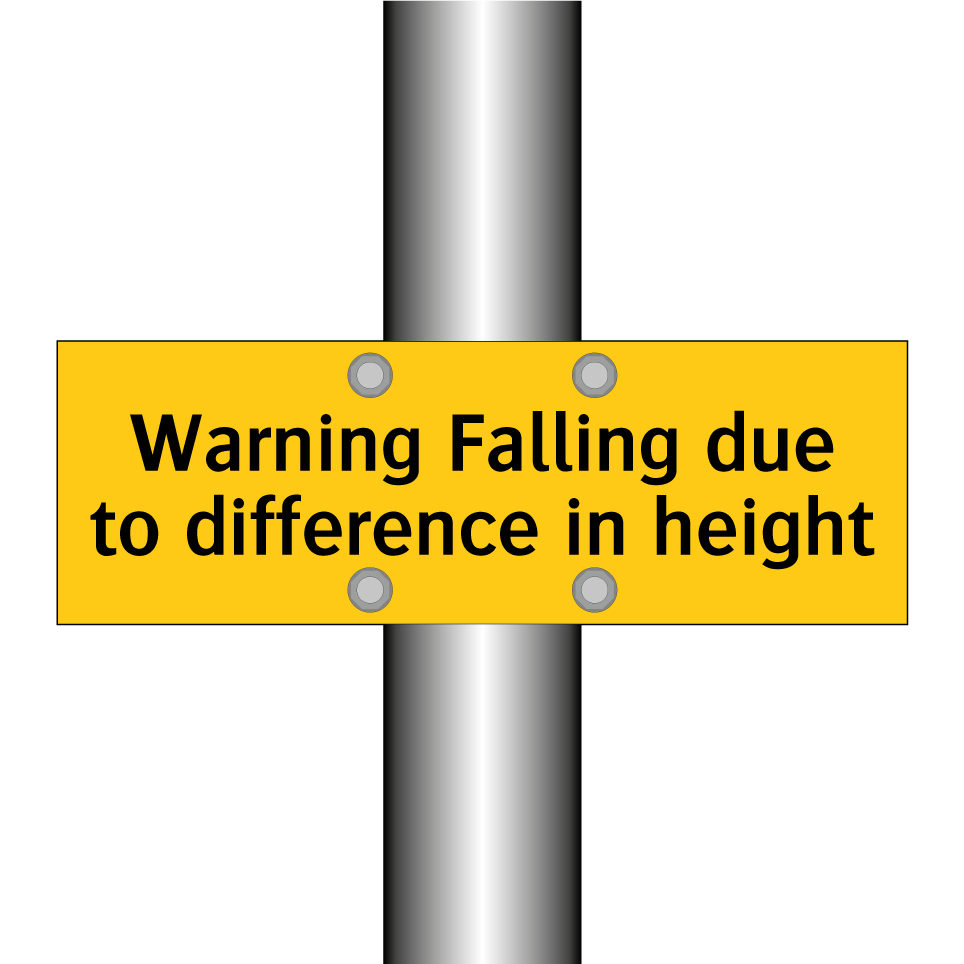 Warning Falling due to difference in height