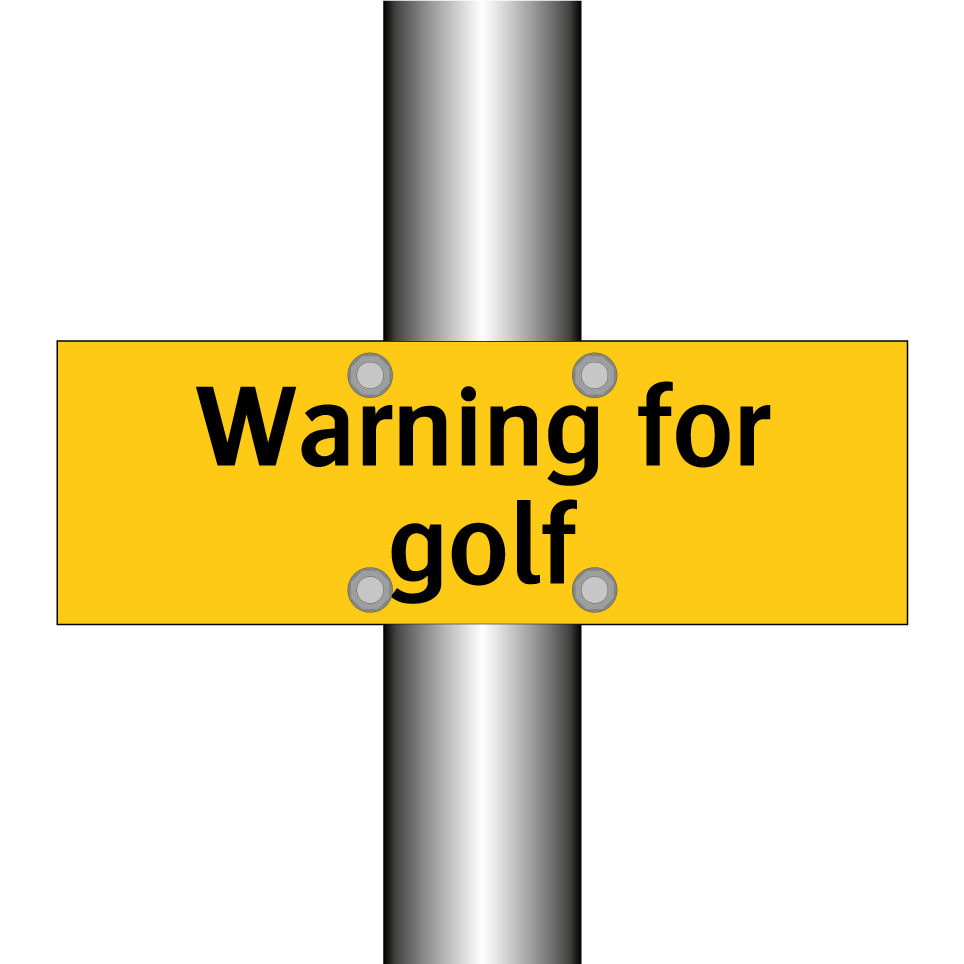 Warning for golf