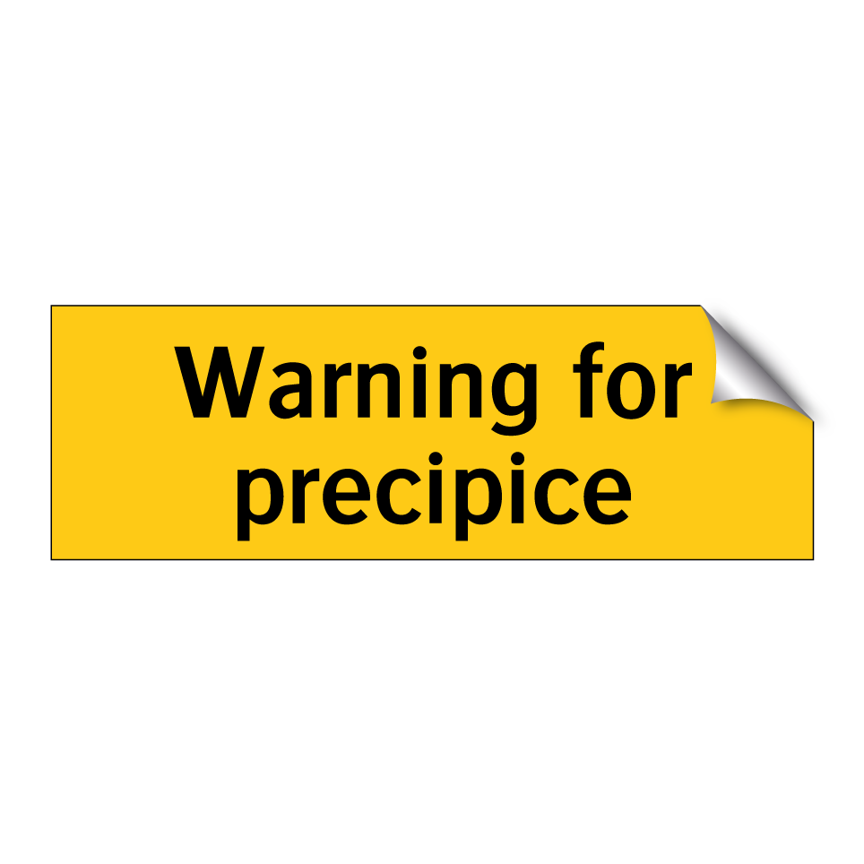 Warning for precipice