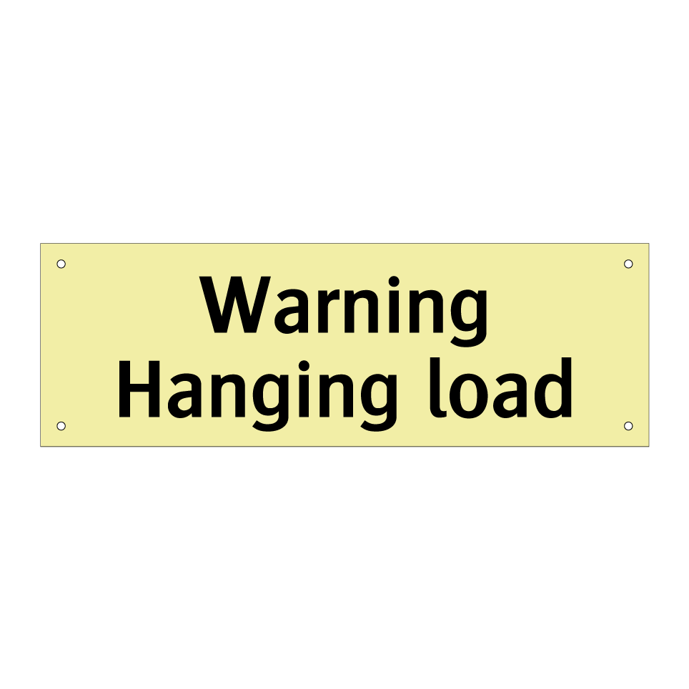 Warning Hanging load