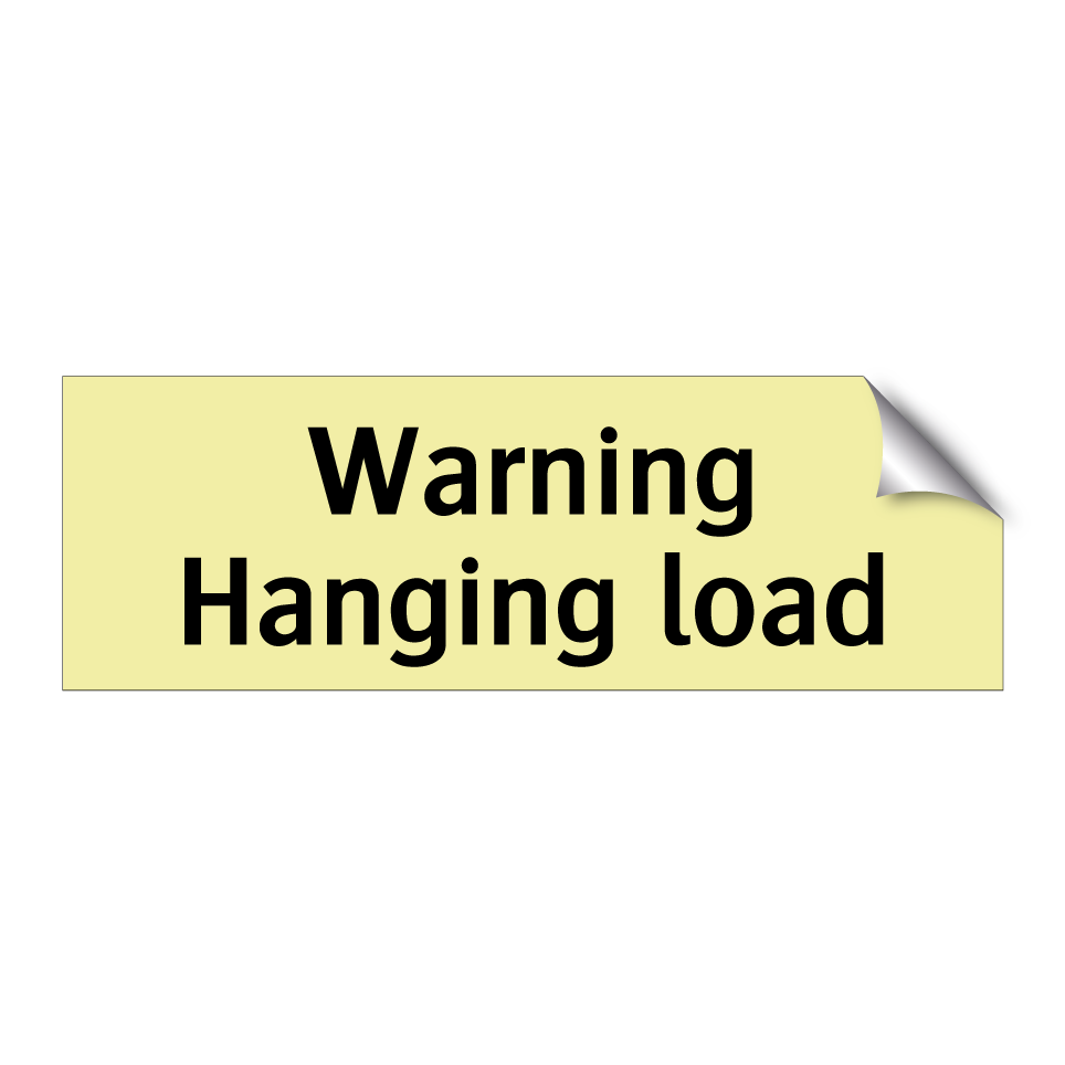 Warning Hanging load