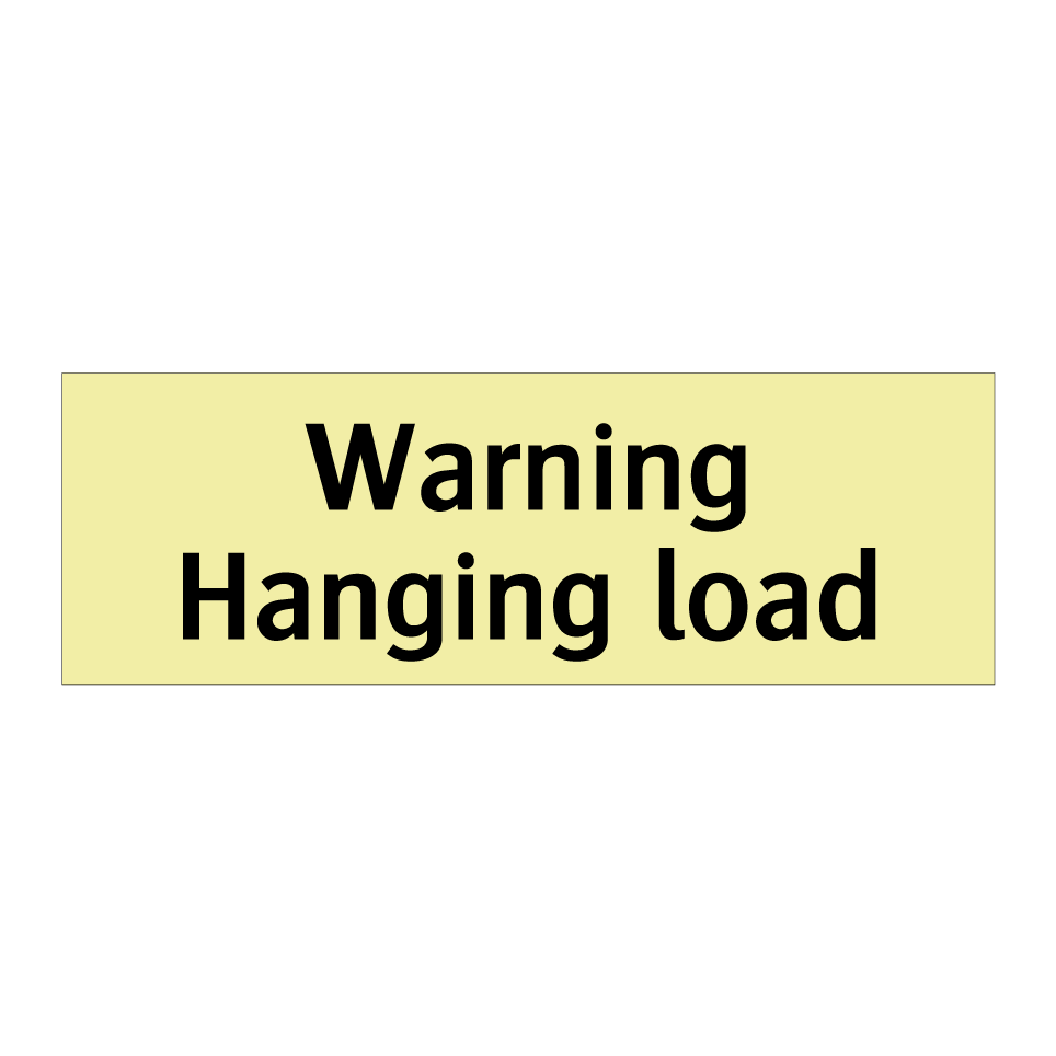 Warning Hanging load