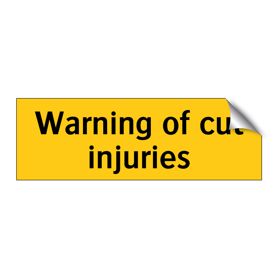 Warning of cut injuries