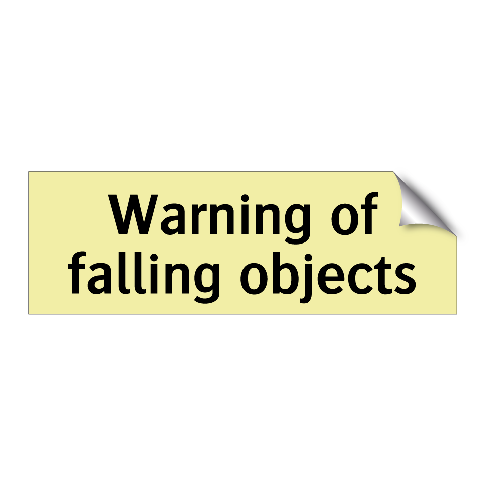 Warning of falling objects