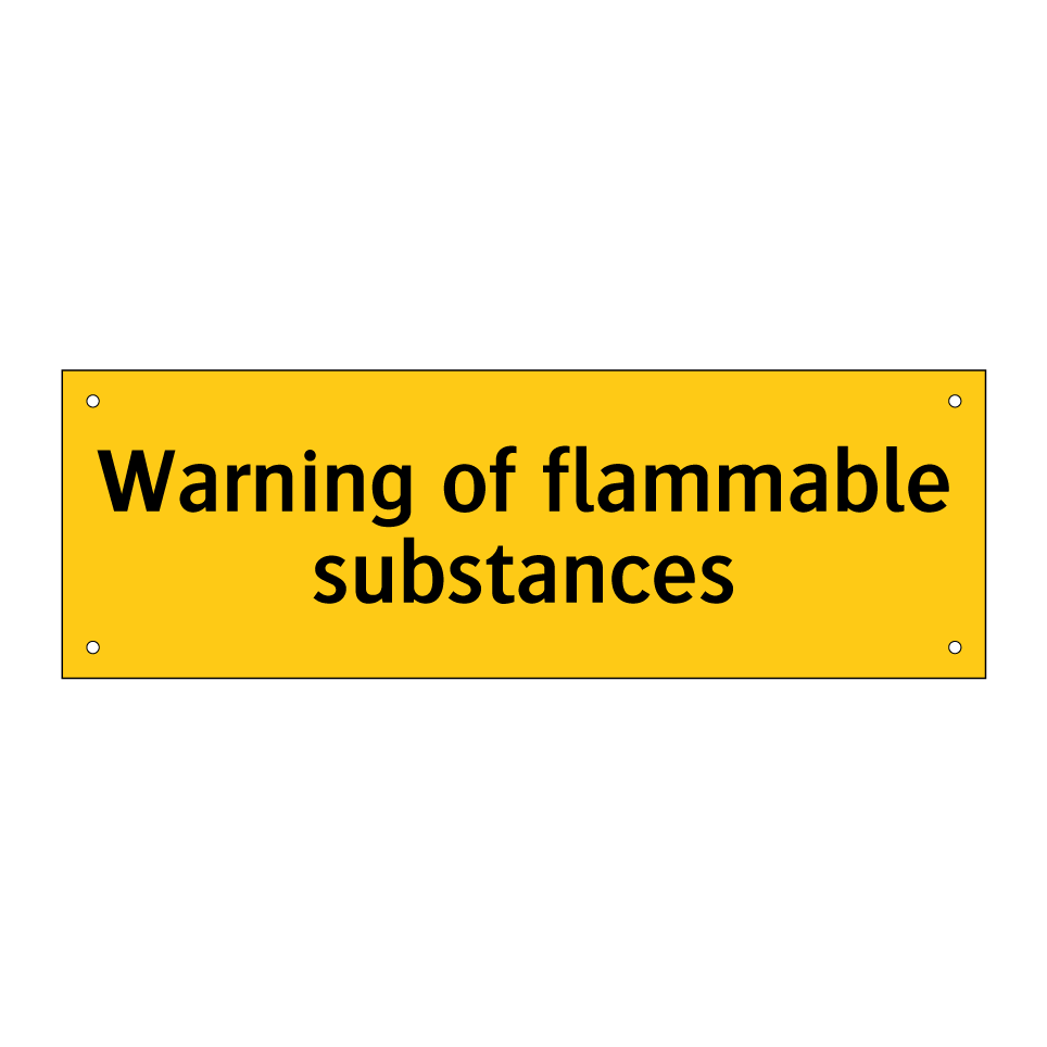 Warning of flammable substances