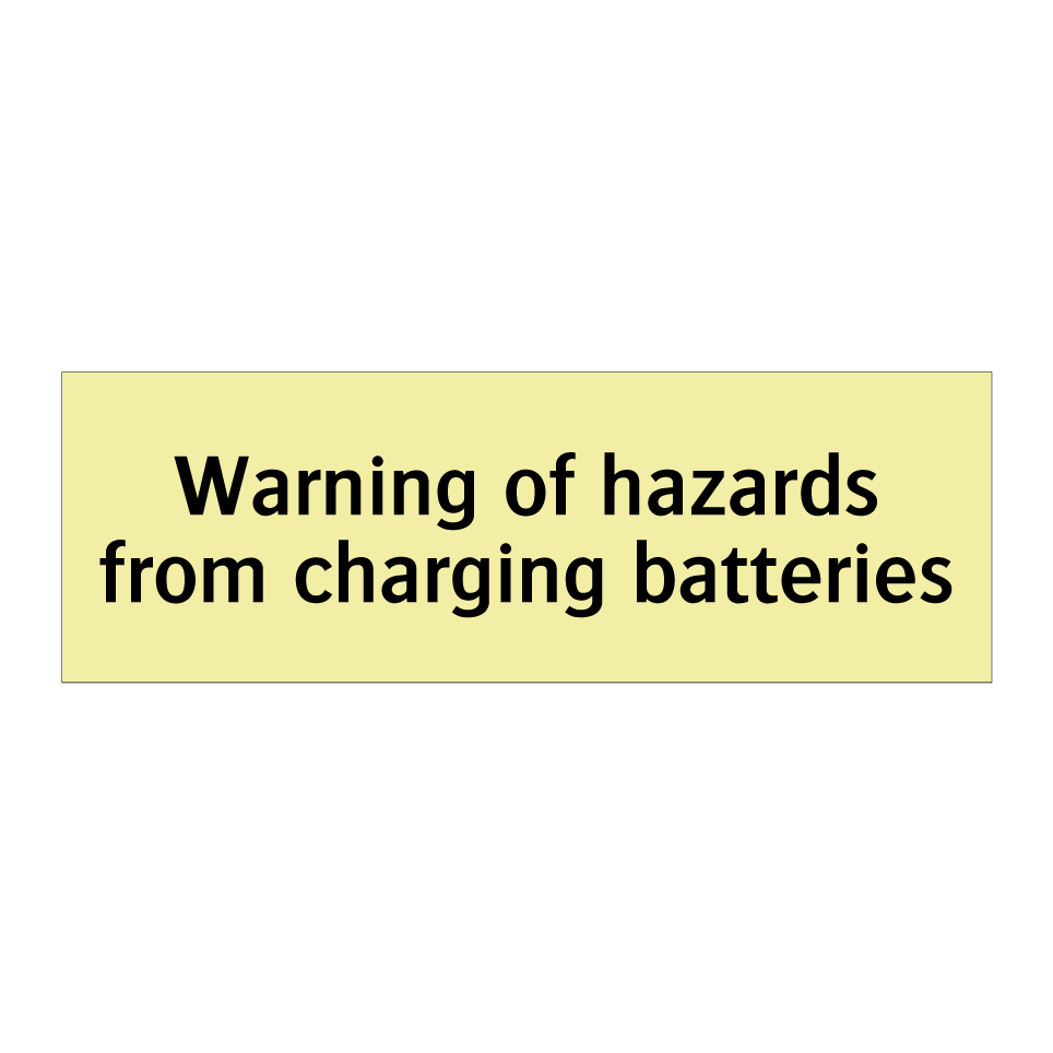 Warning of hazards from charging batteries
