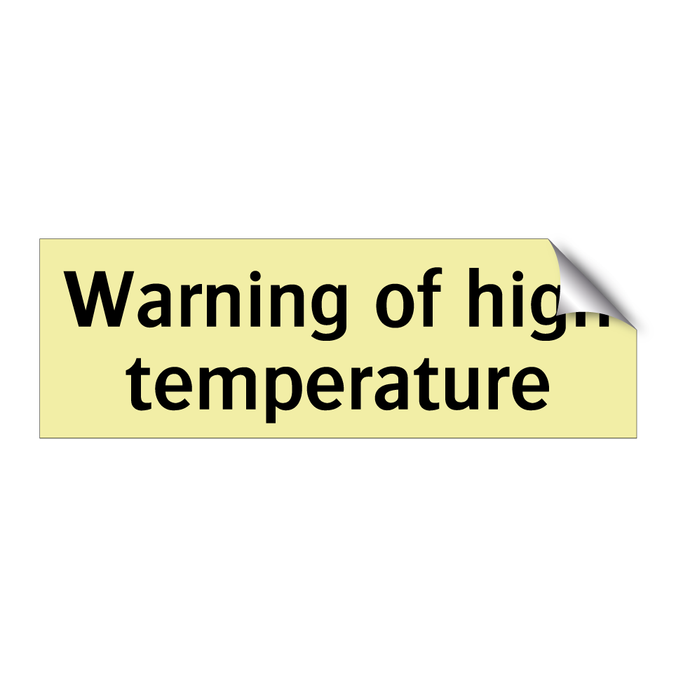 Warning of high temperature