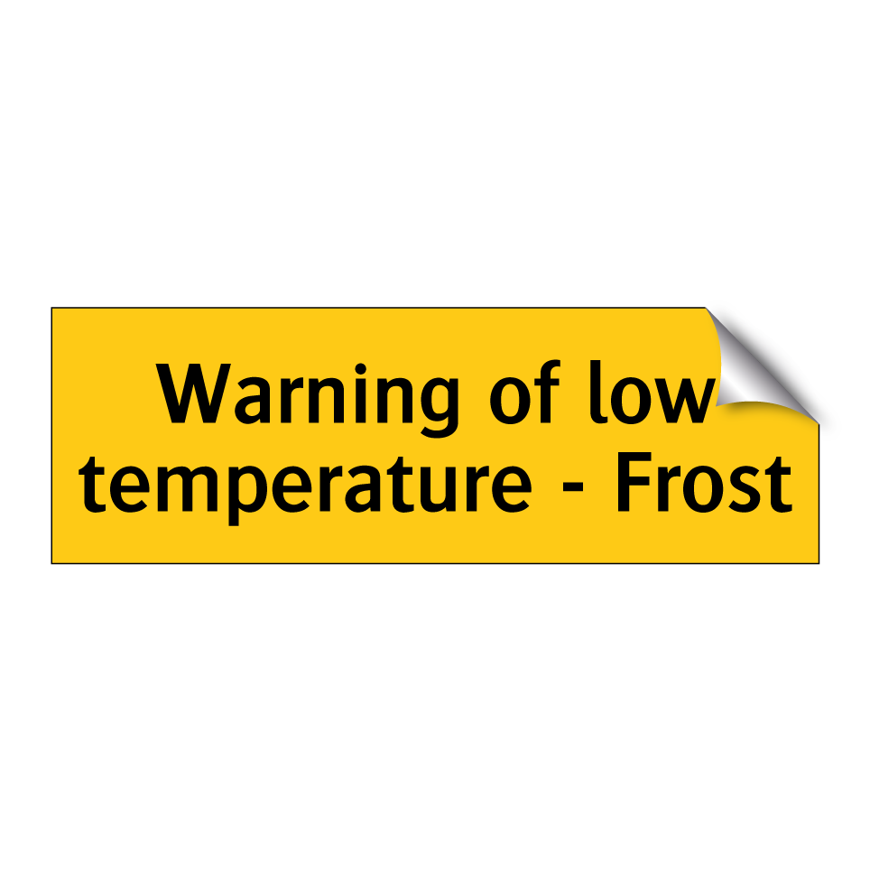 Warning of low temperature - Frost