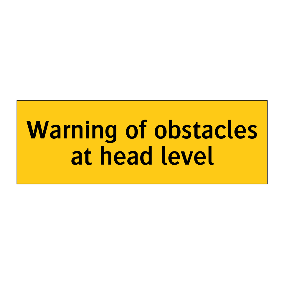 Warning of obstacles at head level