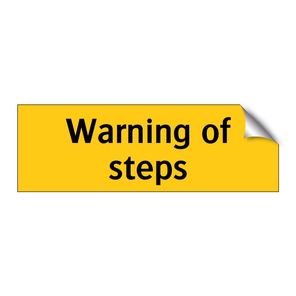 Warning of steps