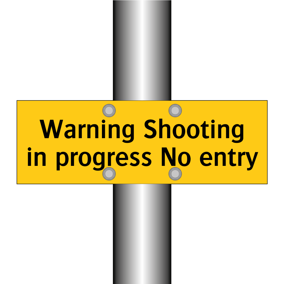 Warning Shooting in progress No entry