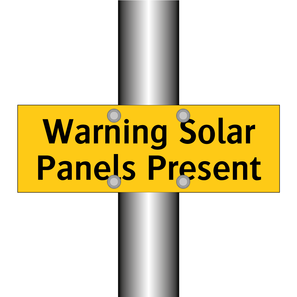 Warning Solar Panels Present
