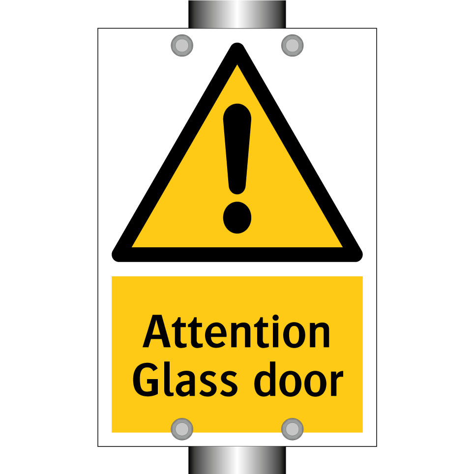 Attention Glass door
