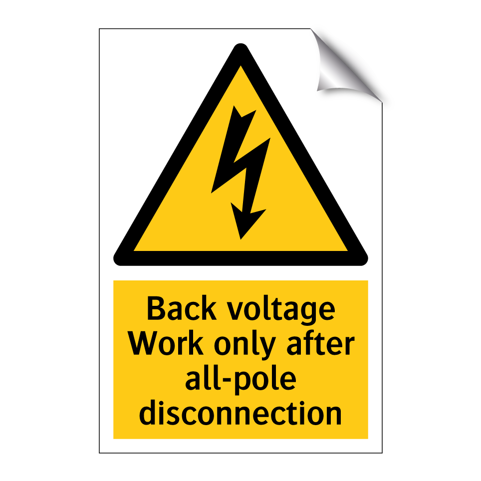 Back voltage Work only after all-pole disconnection