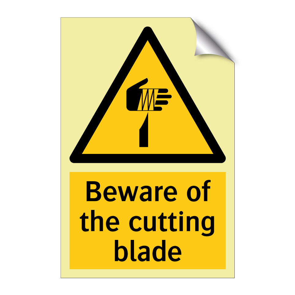 Beware of the cutting blade