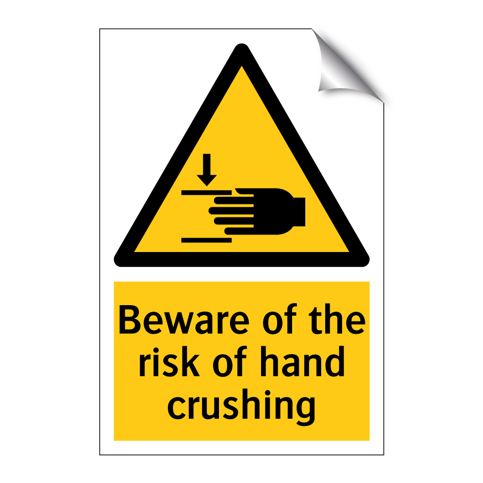 Beware of the risk of hand crushing