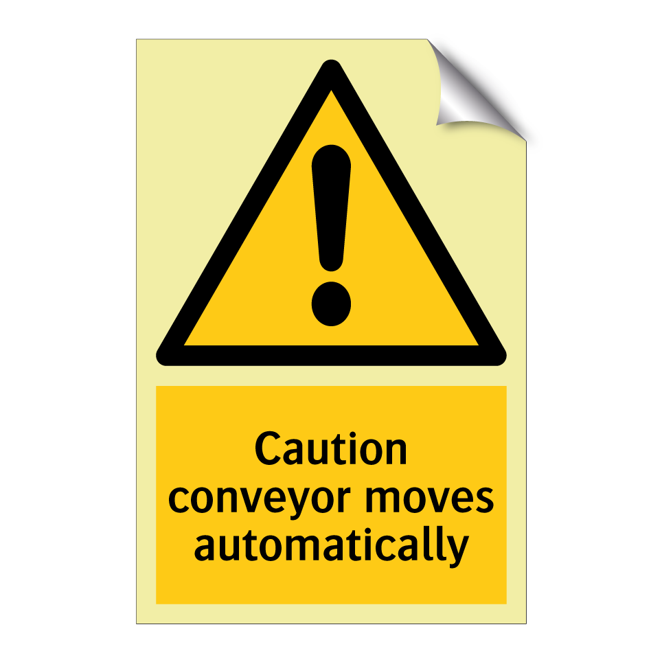 Caution conveyor moves automatically