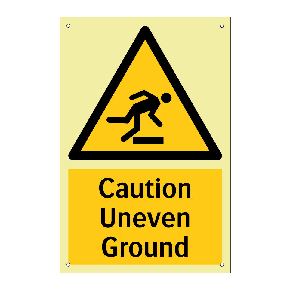Caution Uneven Ground