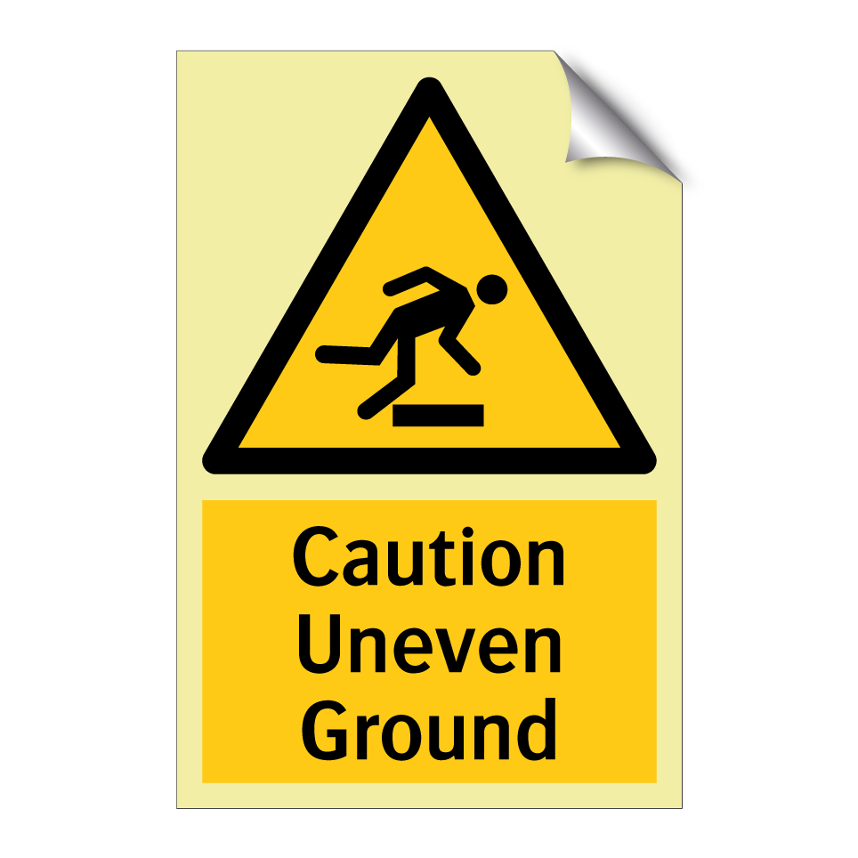 Caution Uneven Ground