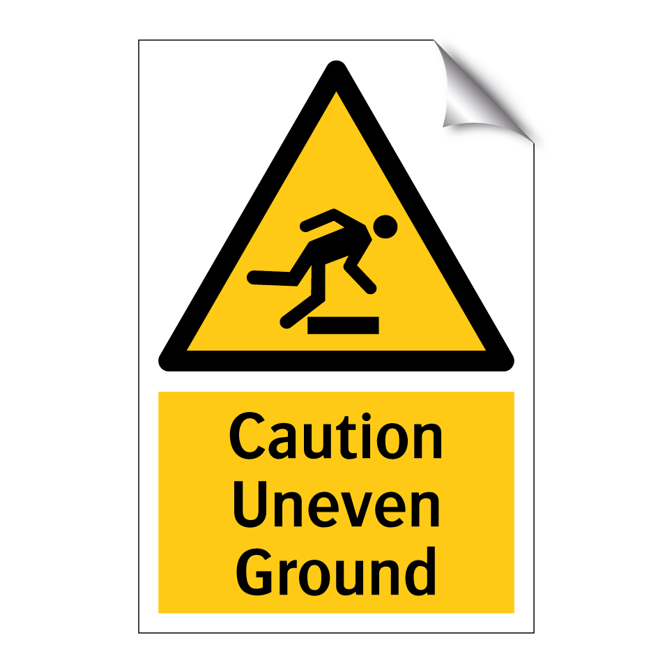 Caution Uneven Ground