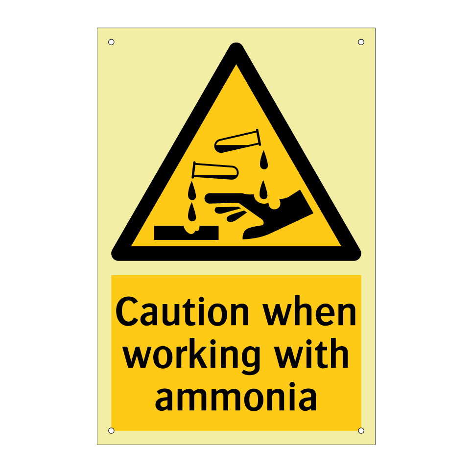 Caution when working with ammonia