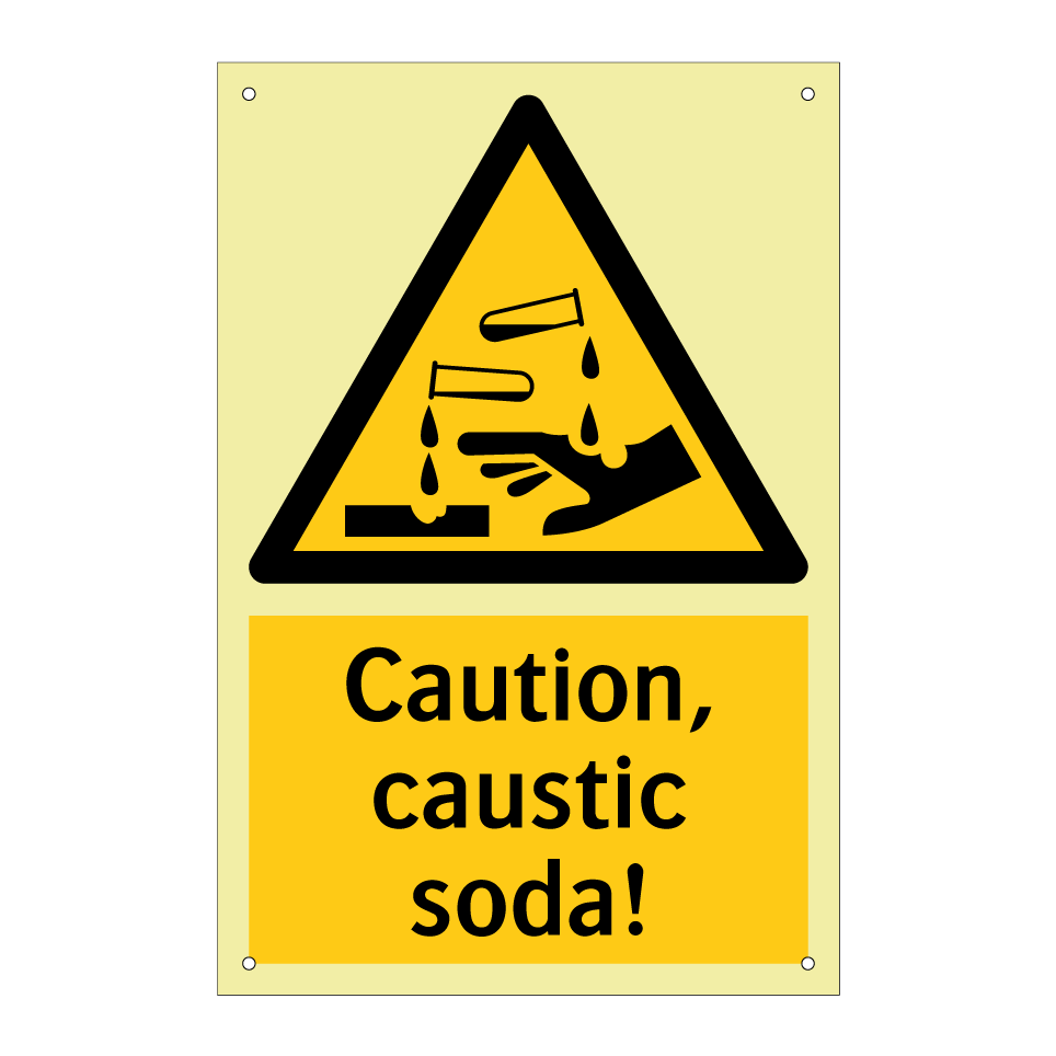 Caution, caustic soda!