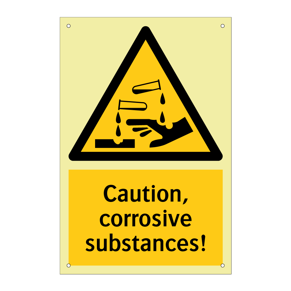Caution, corrosive substances!