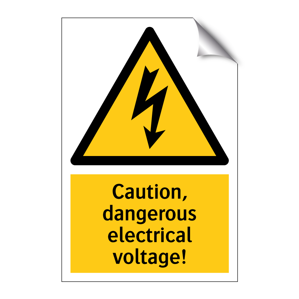 Caution, dangerous electrical voltage!