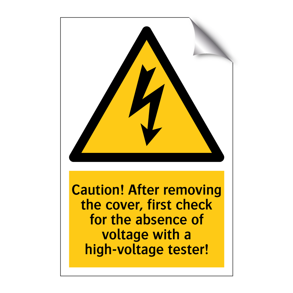 Caution! After removing the cover, first check for the absence of voltage with a high-voltage tester!