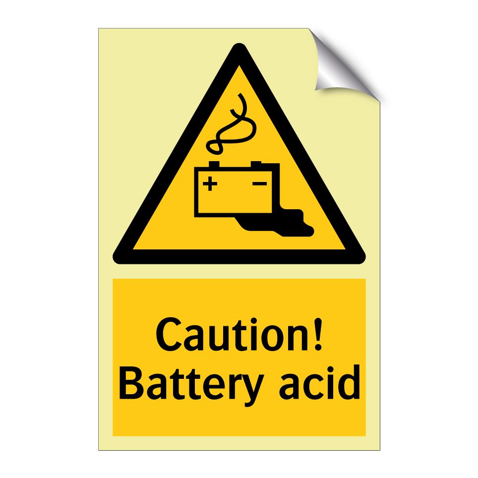 Caution! Battery acid