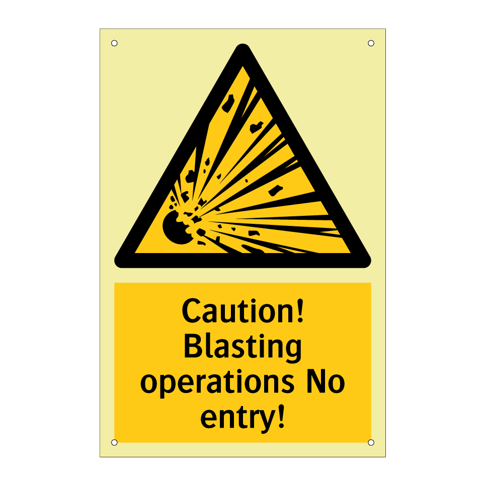 Caution! Blasting operations No entry!