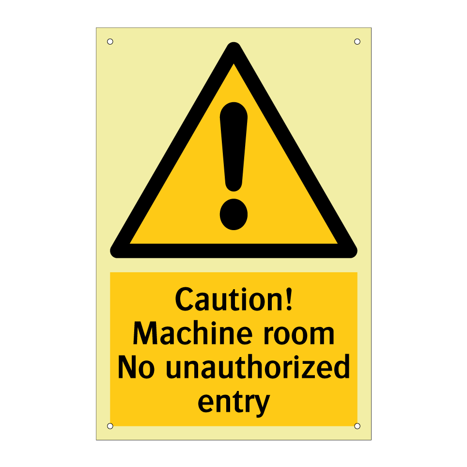 Caution! Machine room No unauthorized entry