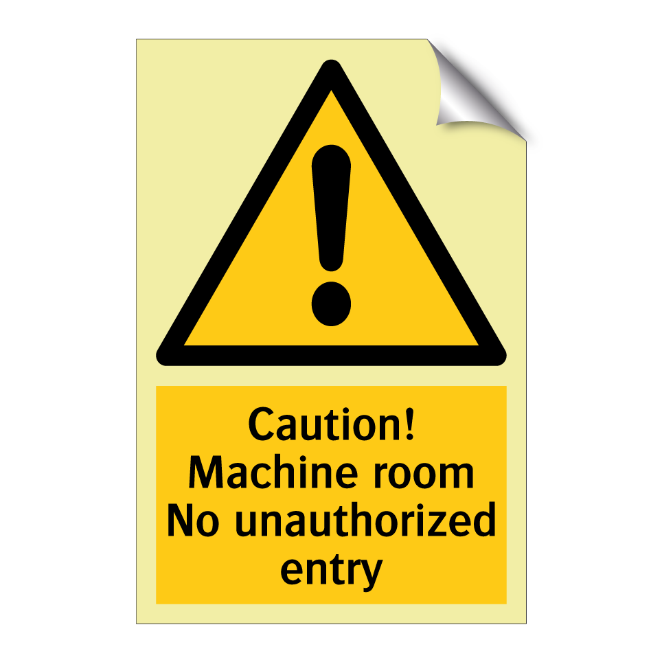 Caution! Machine room No unauthorized entry