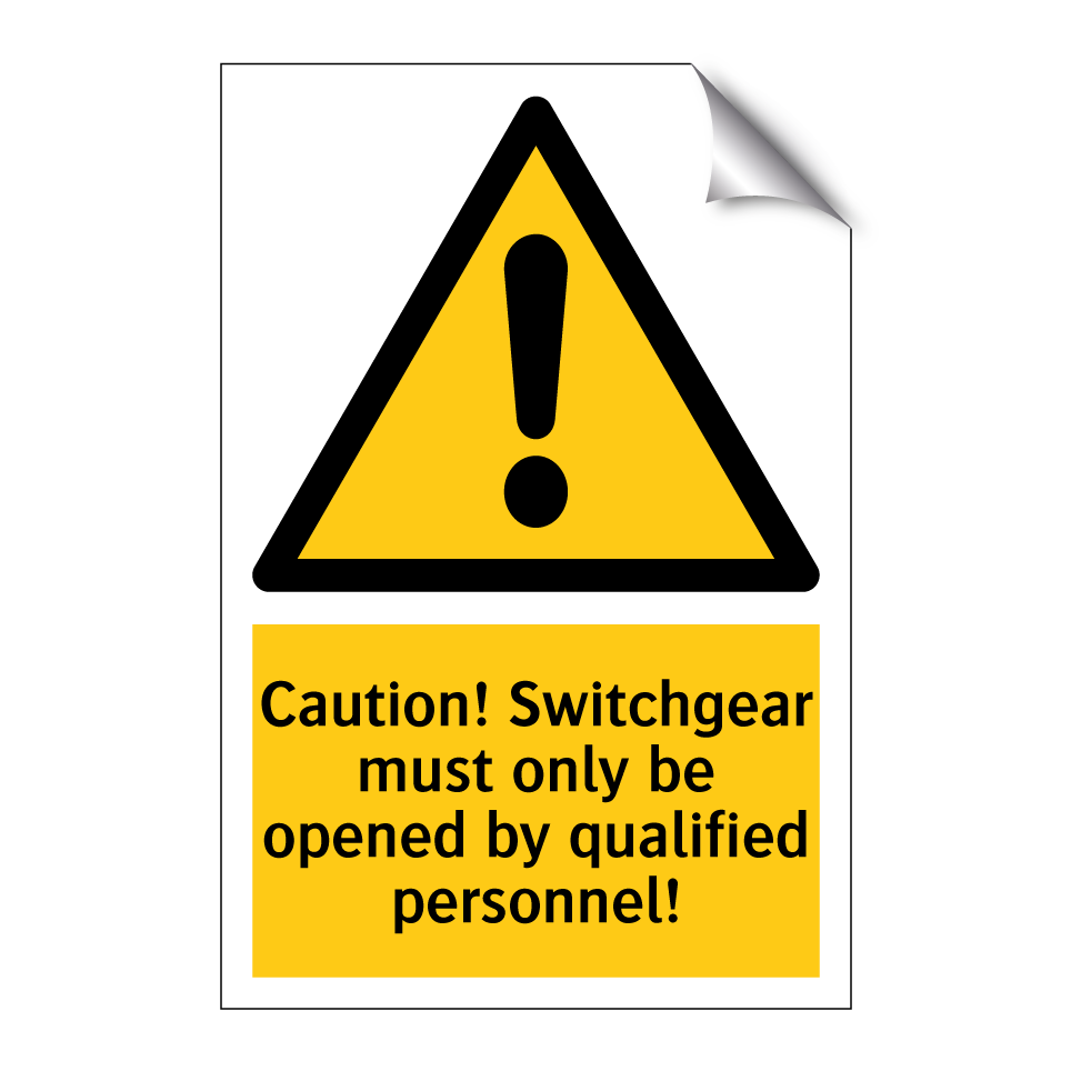 Caution! Switchgear must only be opened by qualified personnel!