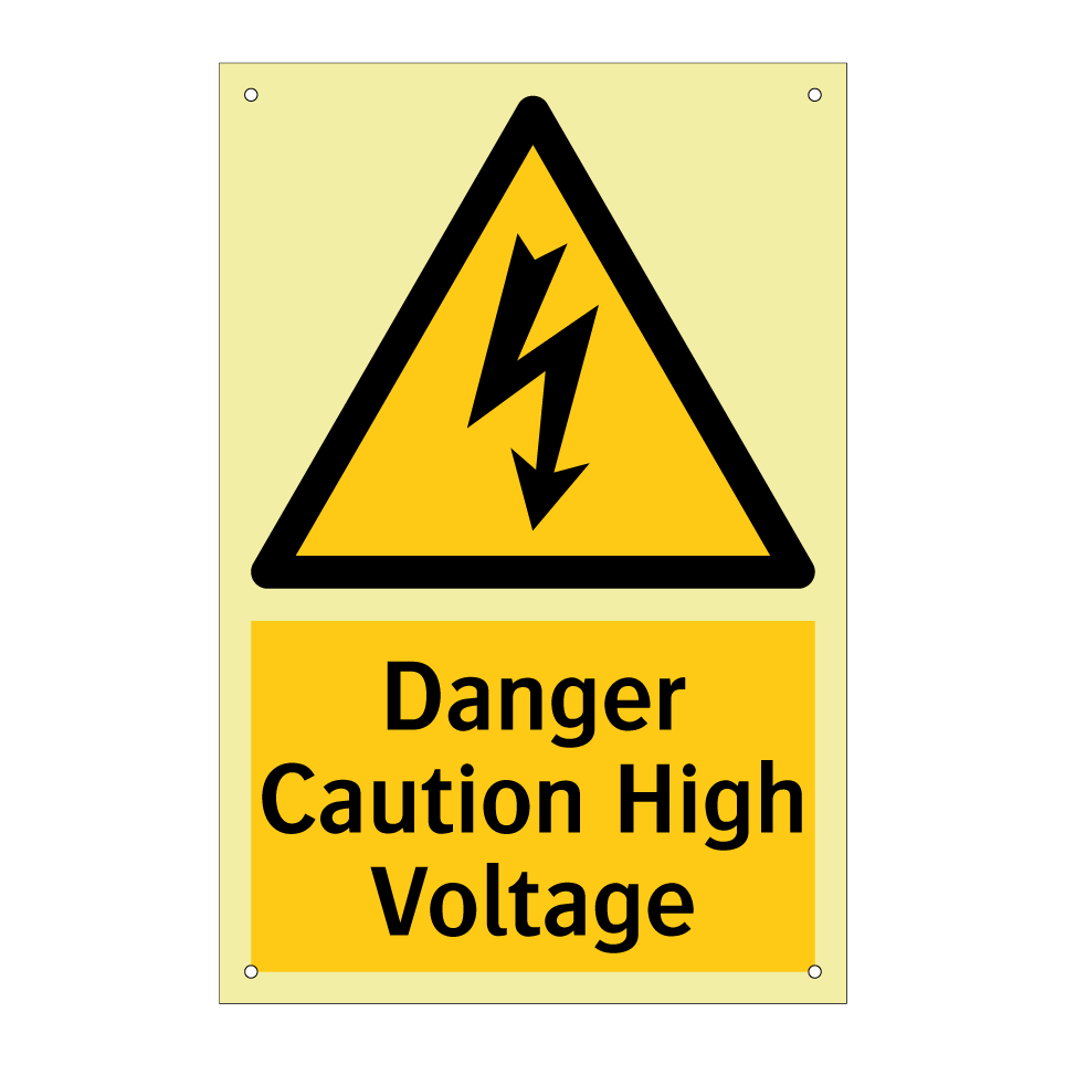 Danger Caution High Voltage