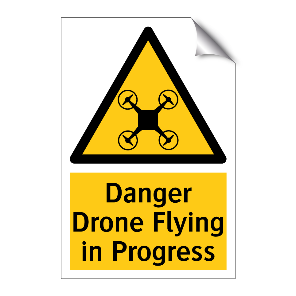 Danger Drone Flying in Progress