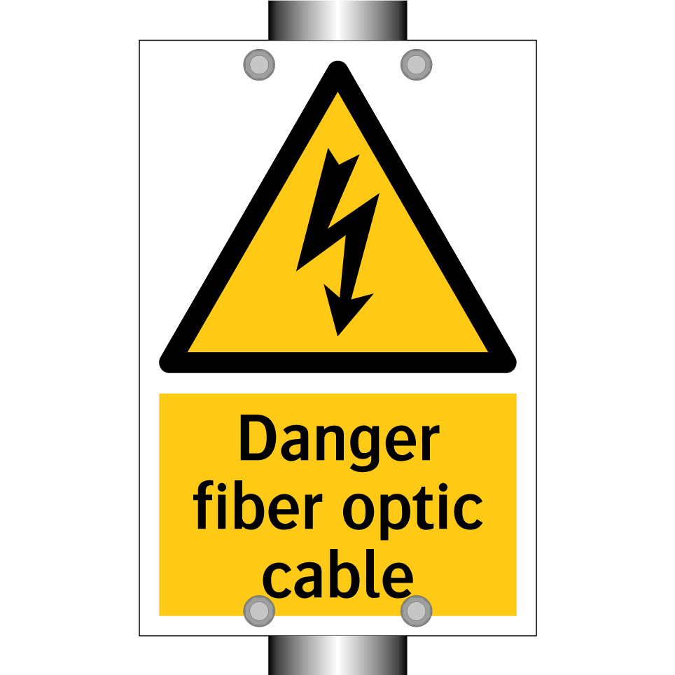 Danger fiber optic cable