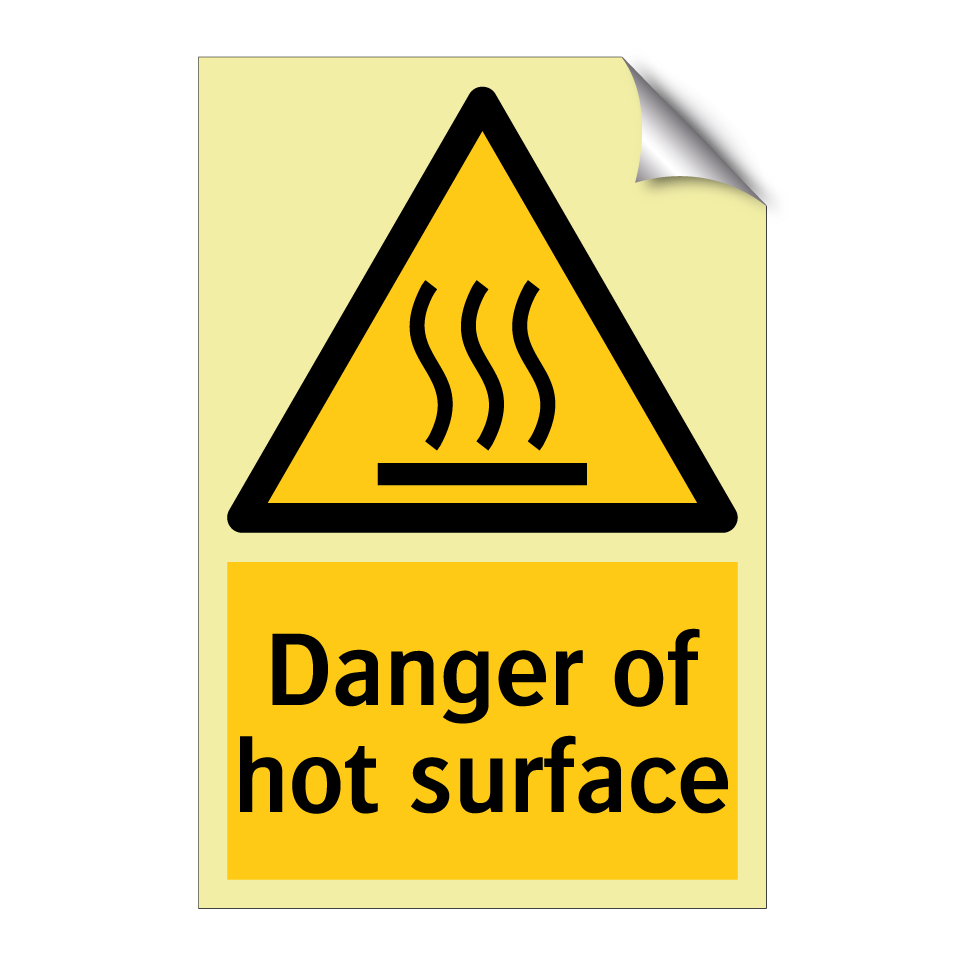 Danger of hot surface