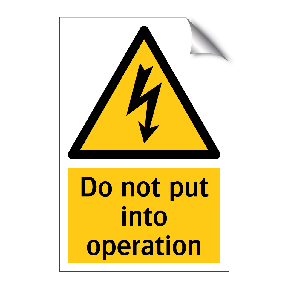 Do not put into operation