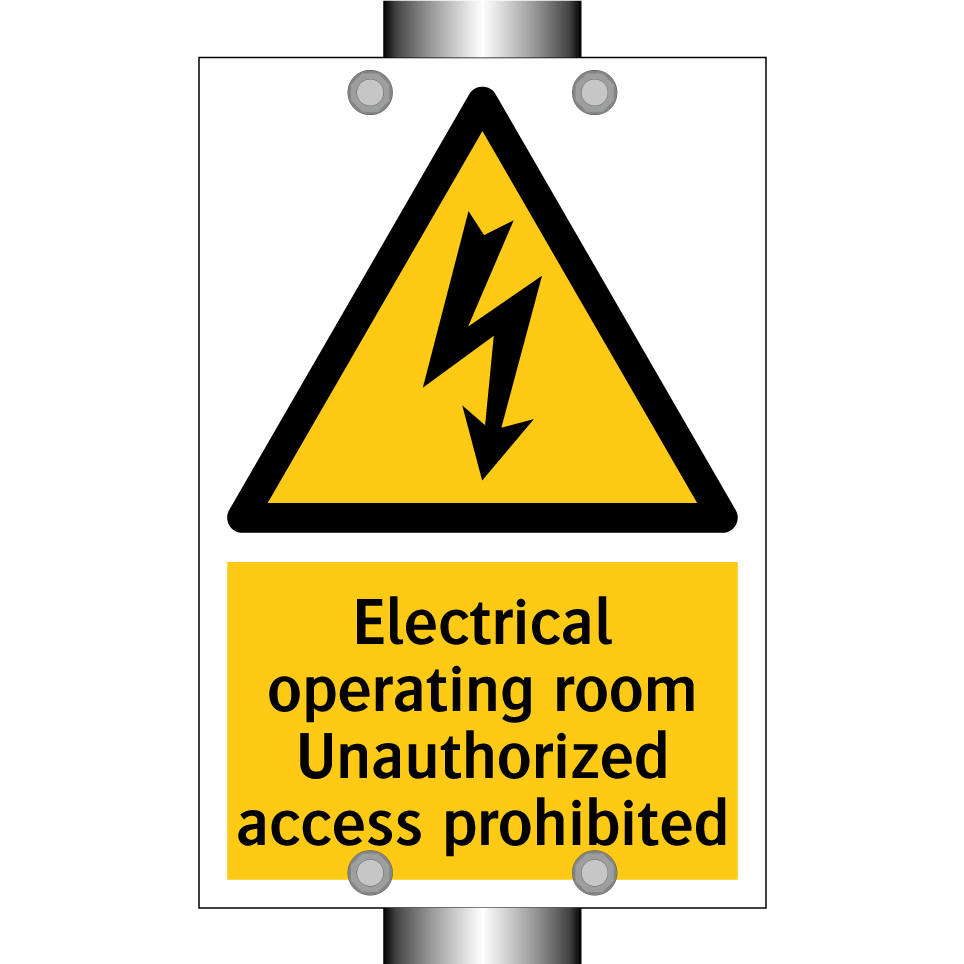 Electrical operating room Unauthorized access prohibited