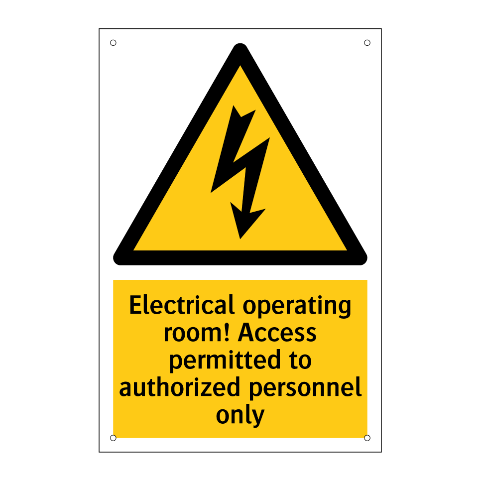 Electrical operating room! Access permitted to authorized personnel only
