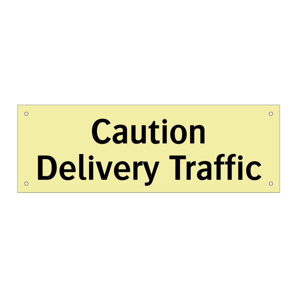 Caution Delivery Traffic