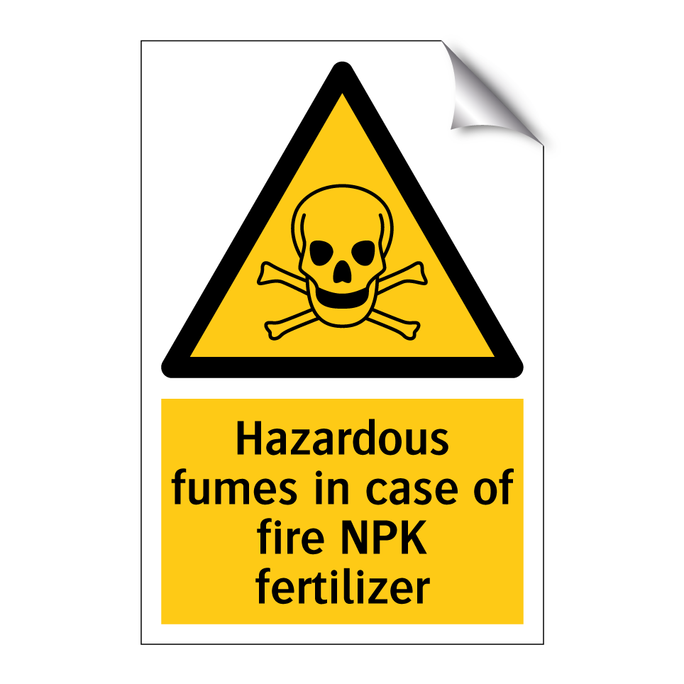 Hazardous fumes in case of fire NPK fertilizer